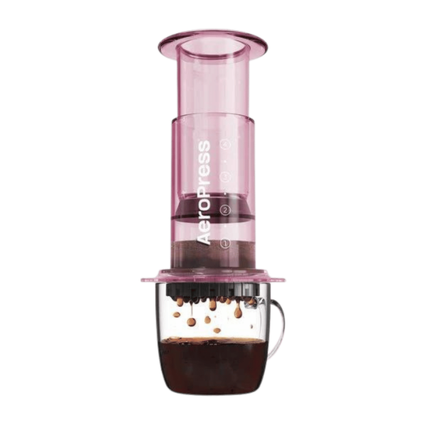 Clear Pink Aeropress Coffee Maker - Image 3