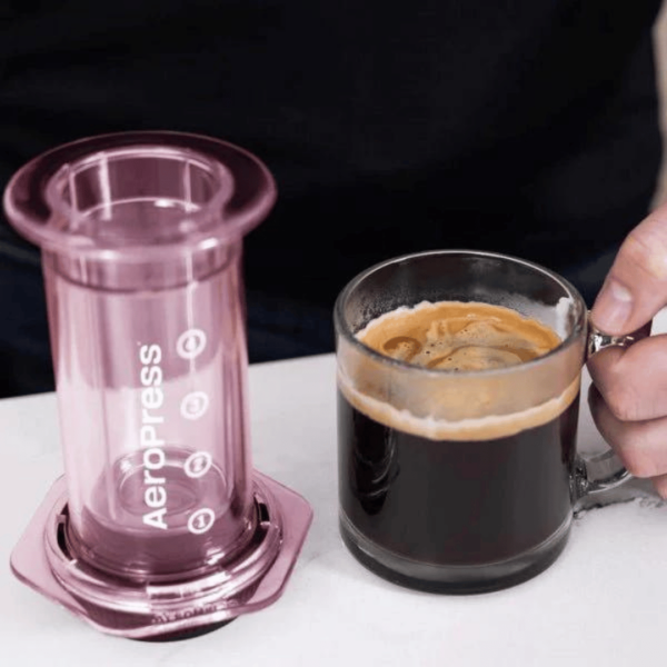 Clear Pink Aeropress Coffee Maker - Image 2